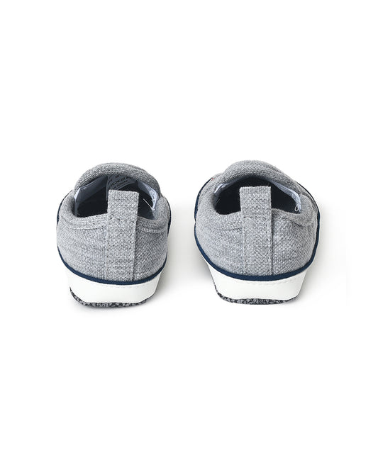 Mi Arcus Grey Booties-Woven-Cotton-For Infants