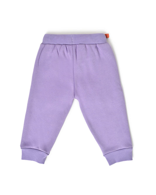 Mi Arcus Purple Joggers-Solid-Cotton-For Infants