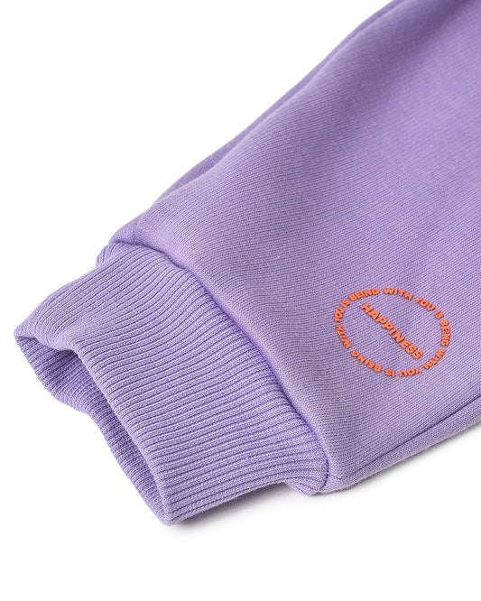 Mi Arcus Purple Joggers-Solid-Cotton-For Infants