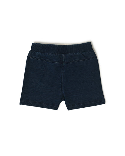 Mi Arcus Yellow & Blue T-shirt & Shorts Set-Striped-Cotton-For Infants