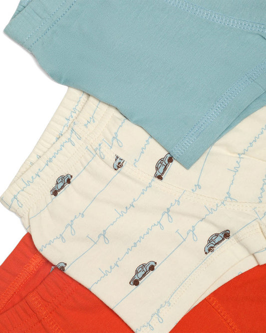 Mi Arcus Multicolor Briefs-Multiprinted-Cotton-Pack of 3-For Infants