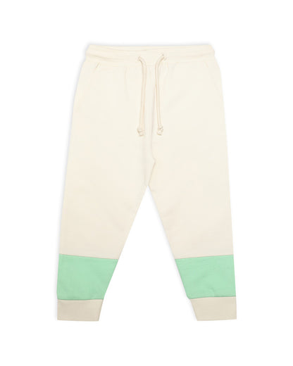 Mi Arcus White & Green Joggers-Solid-Cotton-For Infants