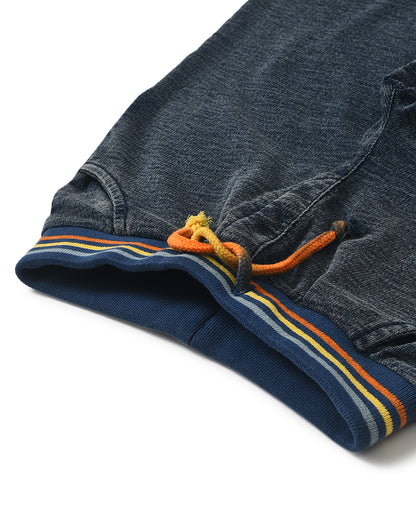 Mi Arcus Blue Joggers-Solid-Cotton-For Infants