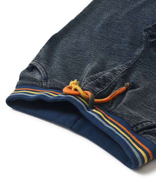 Mi Arcus Blue Joggers-Solid-Cotton-For Infants