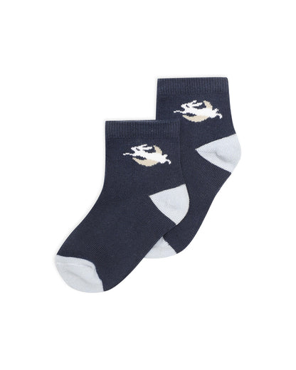 Mi Arcus Blue Socks-Printed-Bamboo Cotton- Pack of 3-For Infants