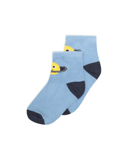 Mi Arcus Blue Socks-Printed-Bamboo Cotton- Pack of 3-For Infants