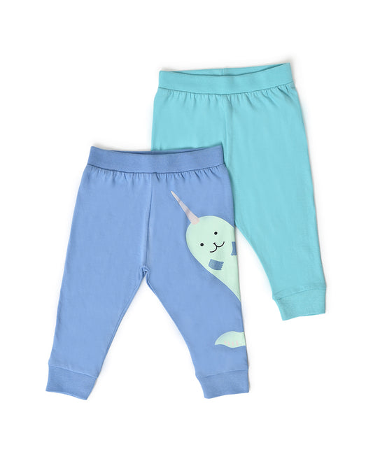 Mi Arcus Blue Pajamas-Printed-Cotton-Pack of 2-For Infants