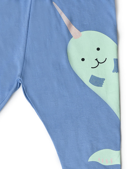 Mi Arcus Blue Pajamas-Printed-Cotton-Pack of 2-For Infants