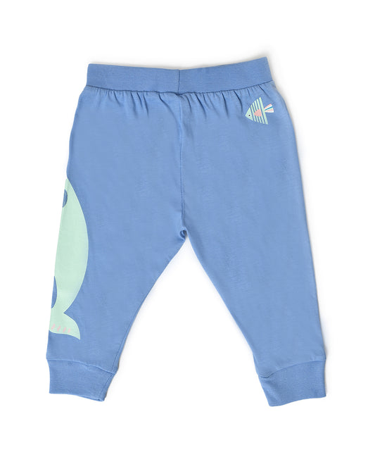 Mi Arcus Blue Pajamas-Printed-Cotton-Pack of 2-For Infants