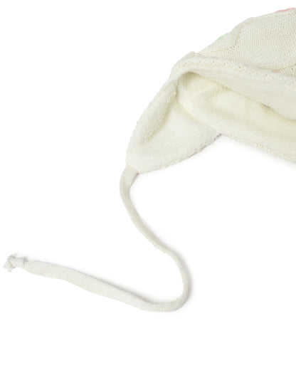 Mi Arcus White Cap-Knitted-Cotton-For Infants