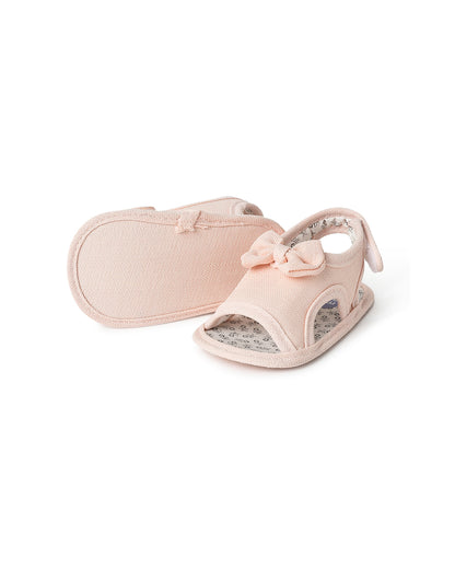 Mi Arcus Pink Booties-Solid-Cotton-For Infants