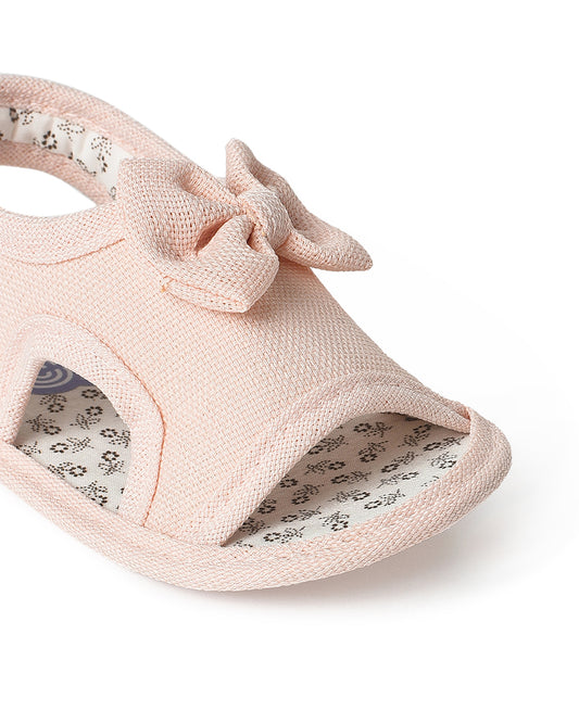 Mi Arcus Pink Booties-Solid-Cotton-For Infants