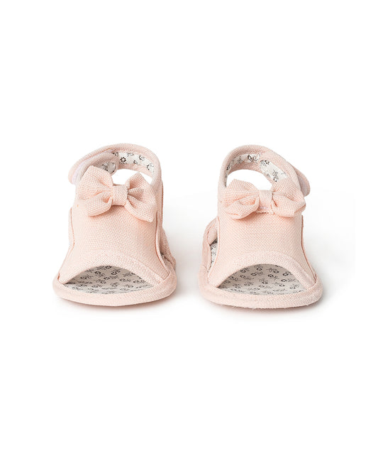 Mi Arcus Pink Booties-Solid-Cotton-For Infants