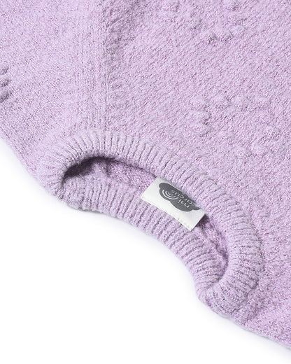 Mi Arcus Lavender Sweater-Solid-Polyester-For Infants