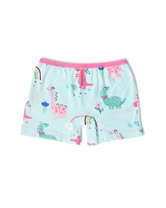 Mi Arcus Blue & Pink Tank Top and Shorts-Printed-Cotton-For Infants