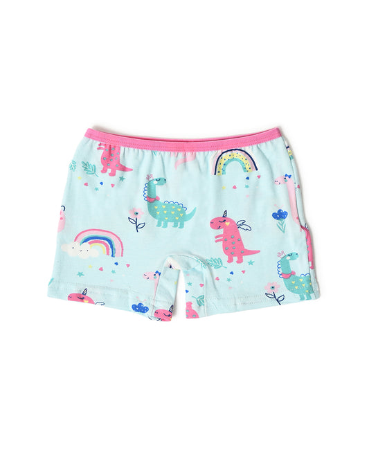 Mi Arcus Blue & Pink Tank Top and Shorts-Printed-Cotton-For Infants