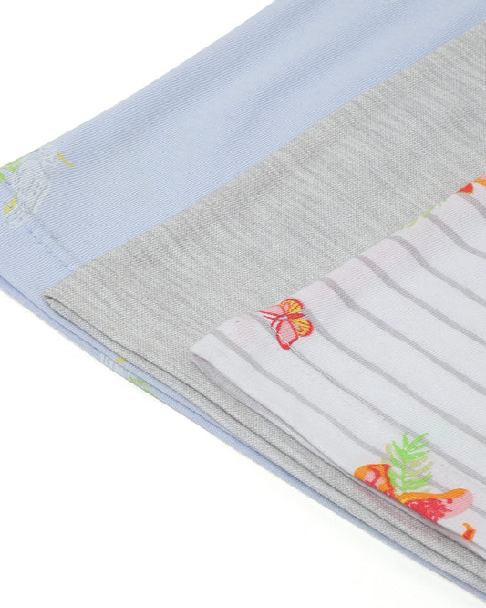 Mi Arcus Multicoloured Vest-Printed-Cotton-Pack of 3-For Infants