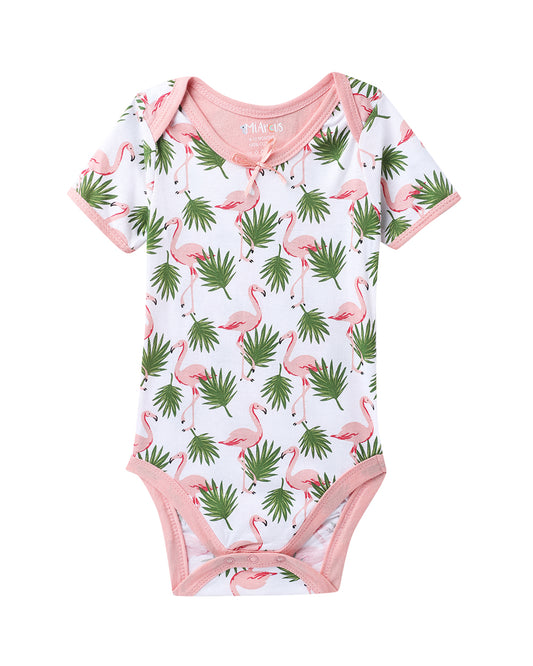 Mi Arcus Multicoloured Flamingo Onesie-Printed-Cotton-Pack of 3-For Infants