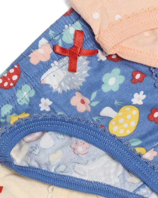 Mi Arcus Multicoloured Panties-Printed-Cotton-Pack of 3-For Infants