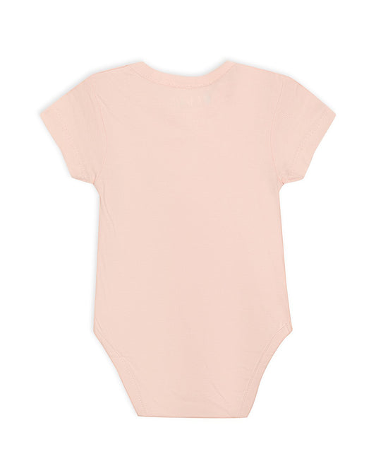 Mi Arcus Pink Bodysuit-Solid-Cotton-For Infants