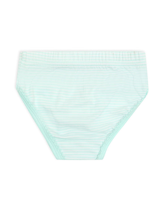 Mi Arcus Green & White Panties-Printed-Cotton-Pack of 3-For Infants