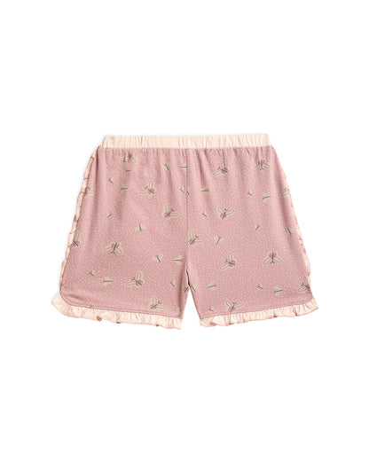 Mi Arcus Pink Top & shorts-Printed-Cotton-For Infants