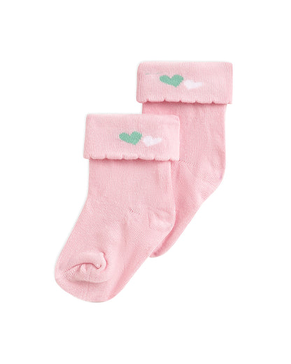 Mi Arcus Pink Socks-Printed-Cotton-Pack of 3-For Infants