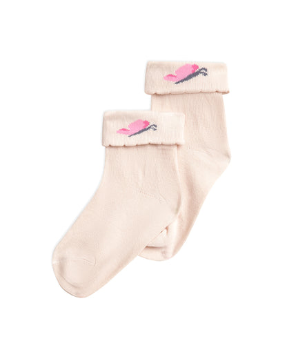 Mi Arcus Pink Socks-Printed-Cotton-Pack of 3-For Infants