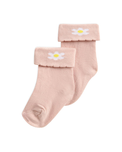 Mi Arcus Pink Socks-Printed-Cotton-Pack of 3-For Infants