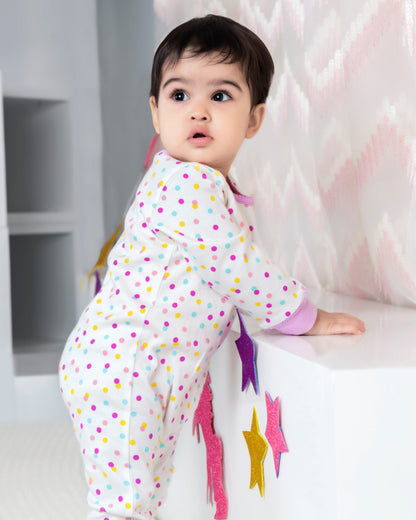 Mi Arcus Multicoloured Sleepsuit-Printed-Cotton-Pack of 2-For Infants