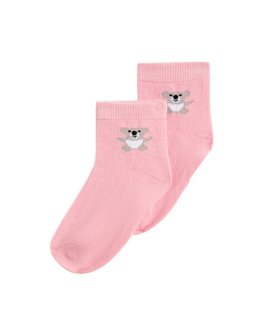 Mi Arcus Pink and green Socks-Printed-Cotton-Pack of 3-For Infants