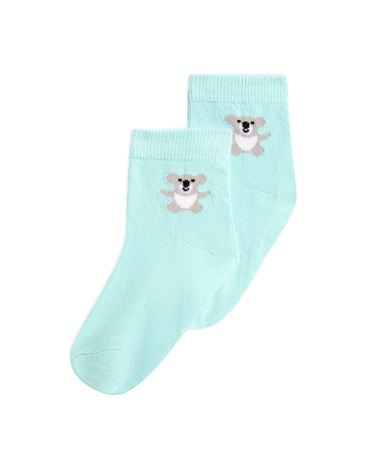 Mi Arcus Pink and green Socks-Printed-Cotton-Pack of 3-For Infants