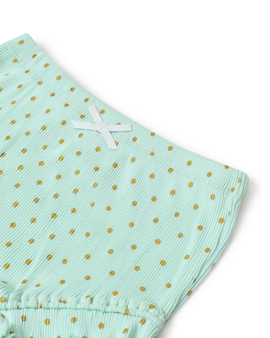 Mi Arcus Green Bloomers-Polka Dots-Cotton-For Infants