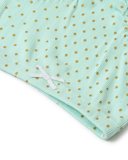 Mi Arcus Green Bloomers-Polka Dots-Cotton-For Infants