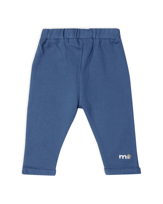 Mi Arcus Blue Frosty Joggers-Solid-Cotton-For Infants