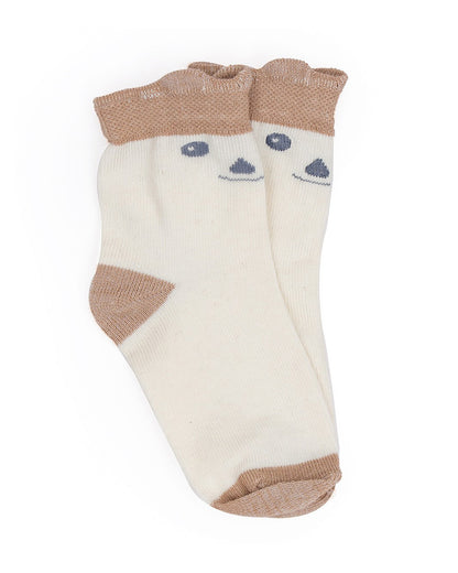 Mi Arcus Blue, Brown & Green Ribbed Socks-Printed-Cotton-Pack of 3-For Infants