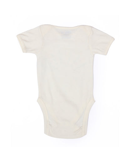 Mi Arcus Green & Off White Onesie-Printed-Cotton-Pack of 2-For Infants