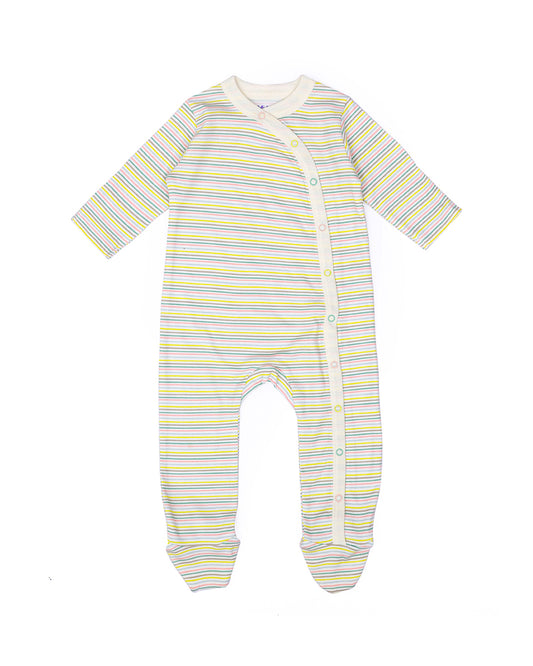 Mi Arcus White & Grey Sleepsuit-Printed-Cotton-Pack of 3-For Infants