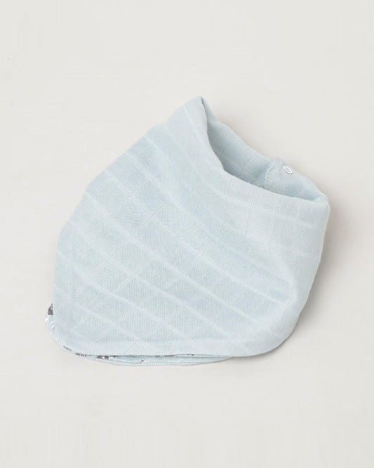 Cocoon Care Bamboo Muslin Bib + Wash Cloth-Farmhouse-Reversible-With Easy Snap Buttons-For Infants