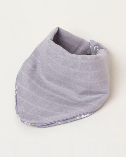 Cocoon Care Bamboo Muslin Bib + Wash Cloth-Ocean-Reversible-With Easy Snap Buttons-For Infants