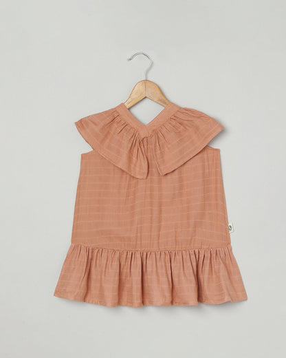 Cocoon Care Orange Frock Dress-Solid-Bamboo Muslin-For Infants