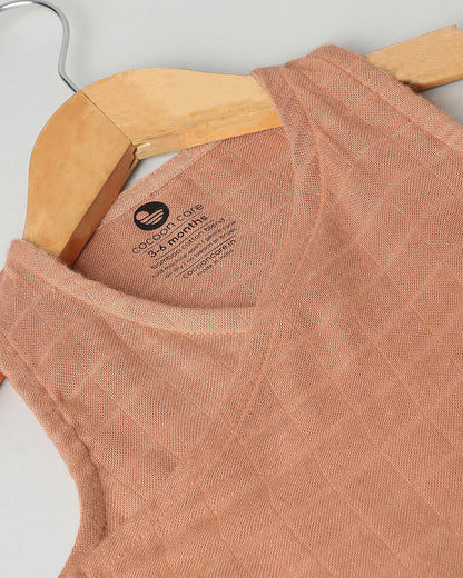 Cocoon Care Burnt Orange Kimono Vest-Solid-Bamboo Muslin-For Infants