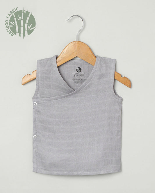 Cocoon Care Lavender Kimono Vest-Solid-Bamboo Muslin-For Infants