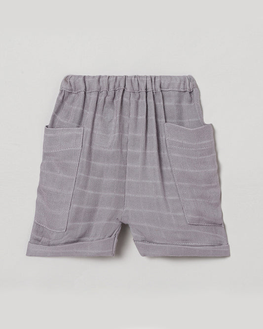 Cocoon Care Lavender T-shirt & Shorts Set-Ocean-Bamboo Muslin-For Infants