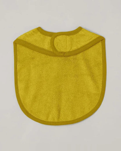 Cocoon Care Bamboo Terry Bib-Mustard-With Adjustable Velcro-For Infants