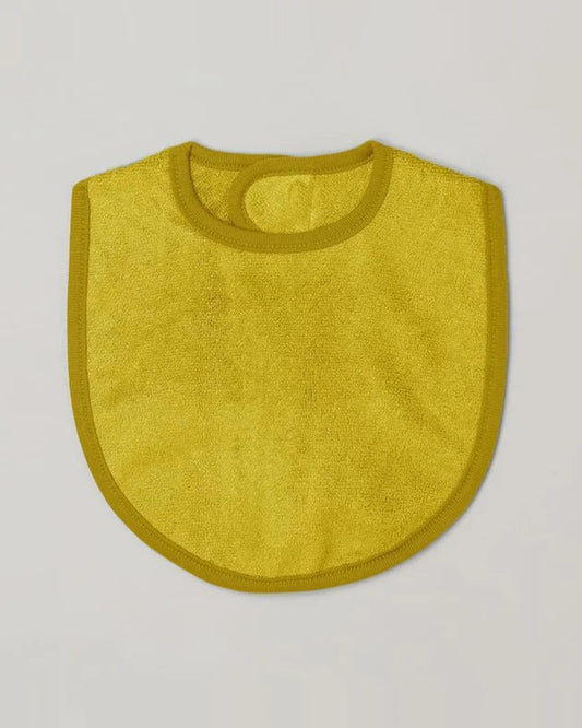 Cocoon Care Bamboo Terry Bib-Mustard-With Adjustable Velcro-For Infants