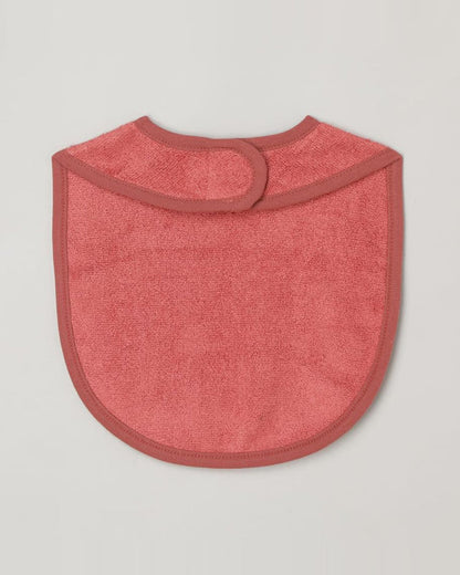 Cocoon Care Bamboo Terry Bib-Brick Red-With Adjustable Velcro-For Infants