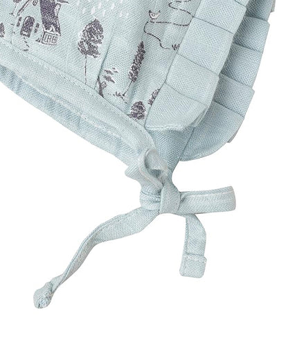 Cocoon Care Sky Blue Bonnet Cap-Farm House-Bamboo Muslin-For Infants