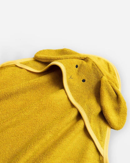 Cocoon Care Baby Hooded Towel-Bamboo Terry-Mustard Yellow