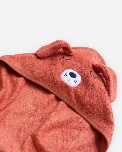 Cocoon Care Baby Hooded Towel-Bamboo Terry-Red